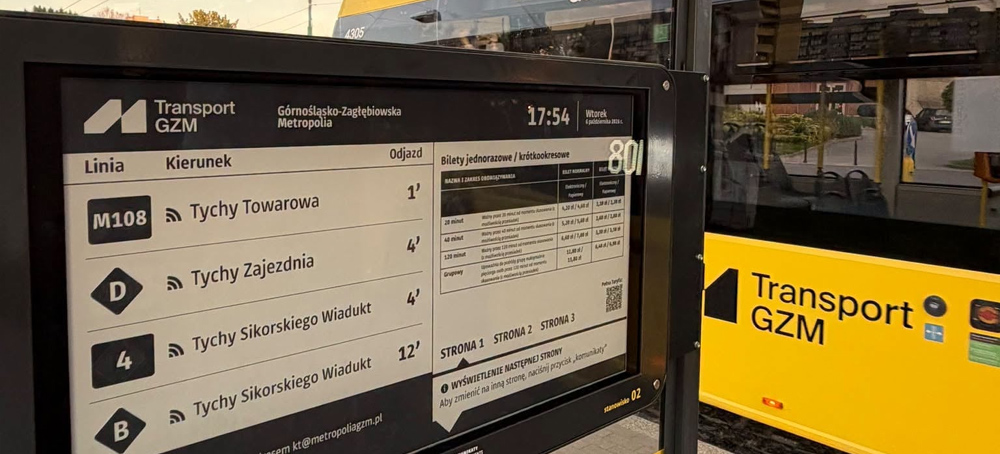 E-papier już na przystanku Tychy Lodowisko!